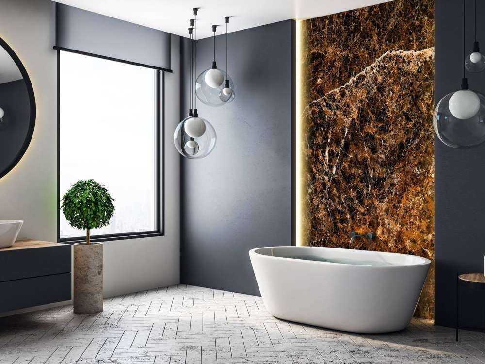 Copper-coloured marble