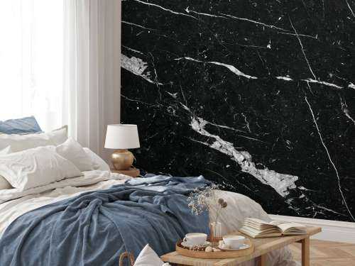 Black marble with white stripes