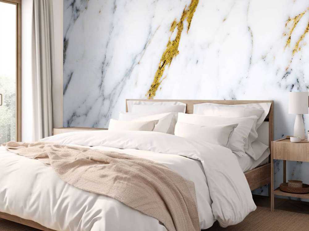 White marble with golden veins