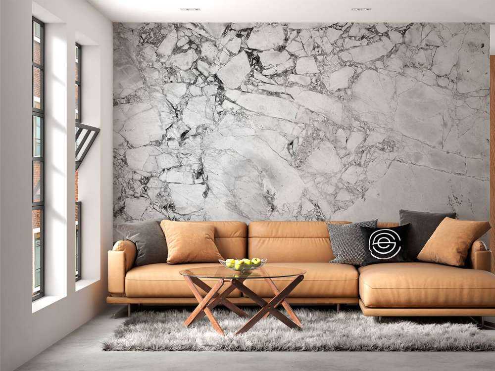 Black and white marble with coarse structure