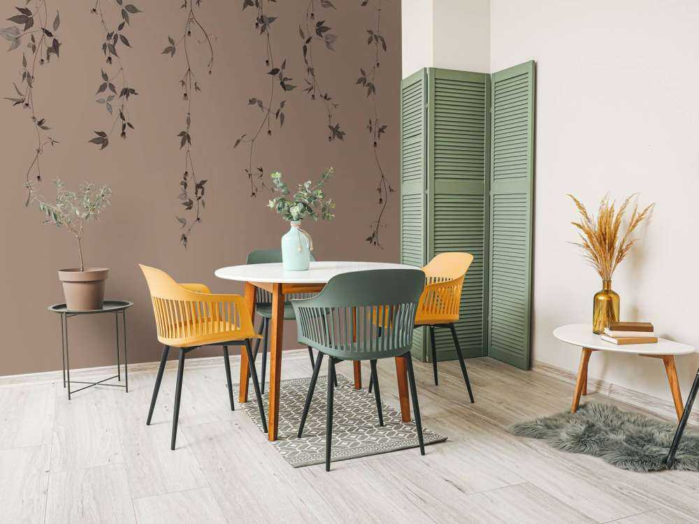 Clematis twigs on taupe