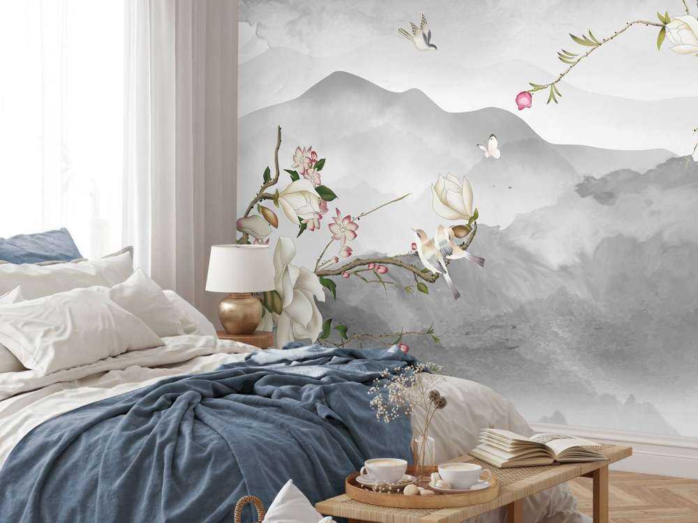 Grey mountains and hills