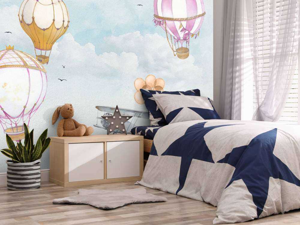 Hot air balloons pink