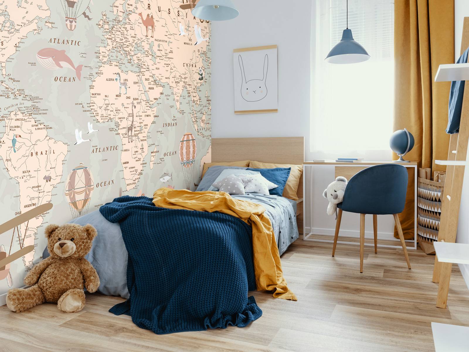 Beige world map