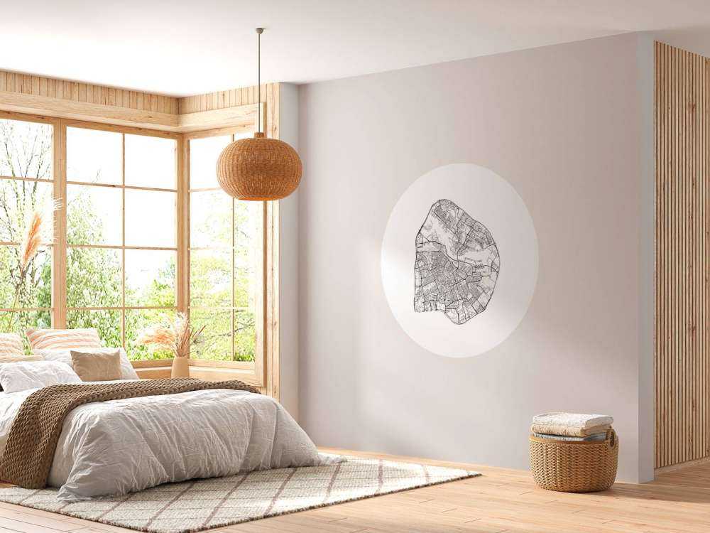 Plattegrond van Amsterdam, wit