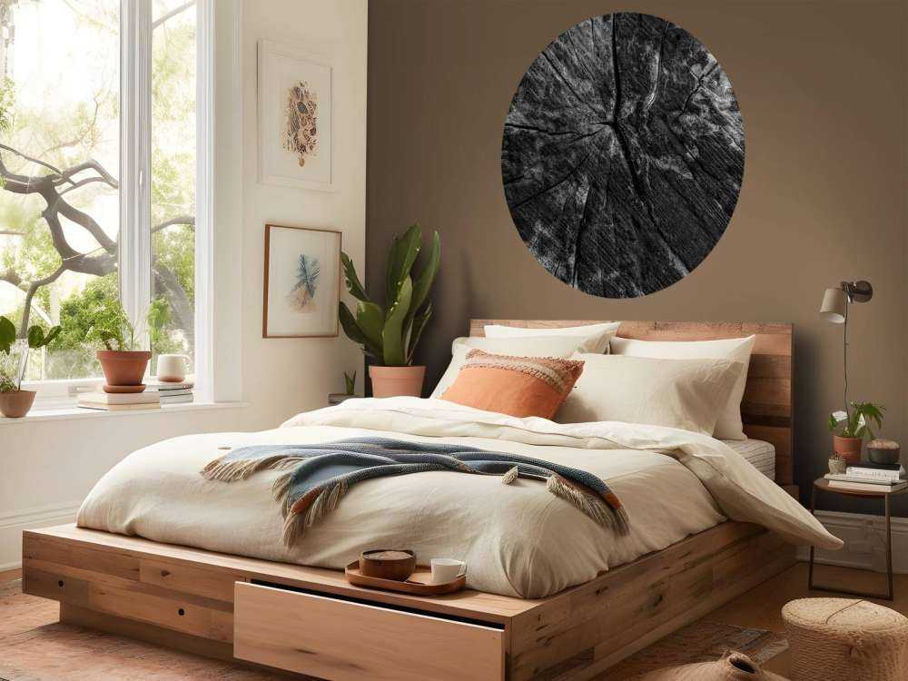 Zwart-witte boomstronk