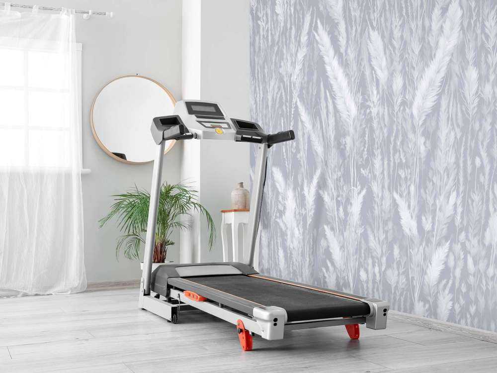 Wall of field grasses - blue