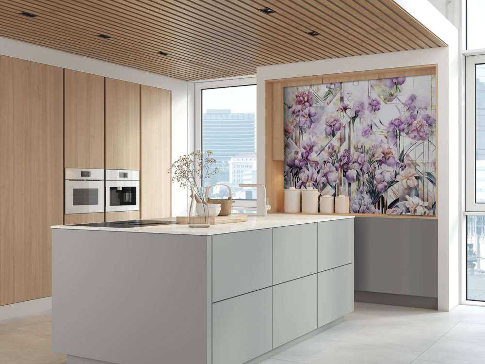 Huge Watercolor Irises Purple