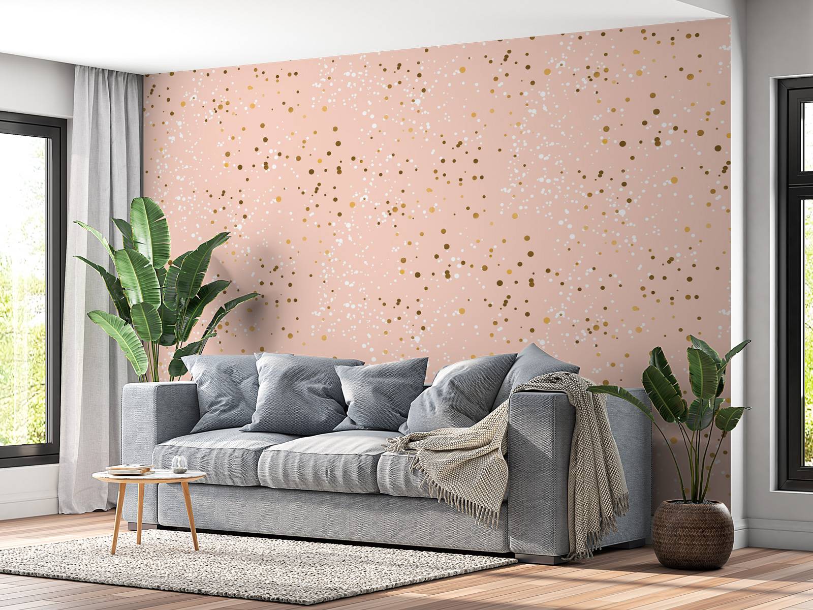 Golden glitter pattern
