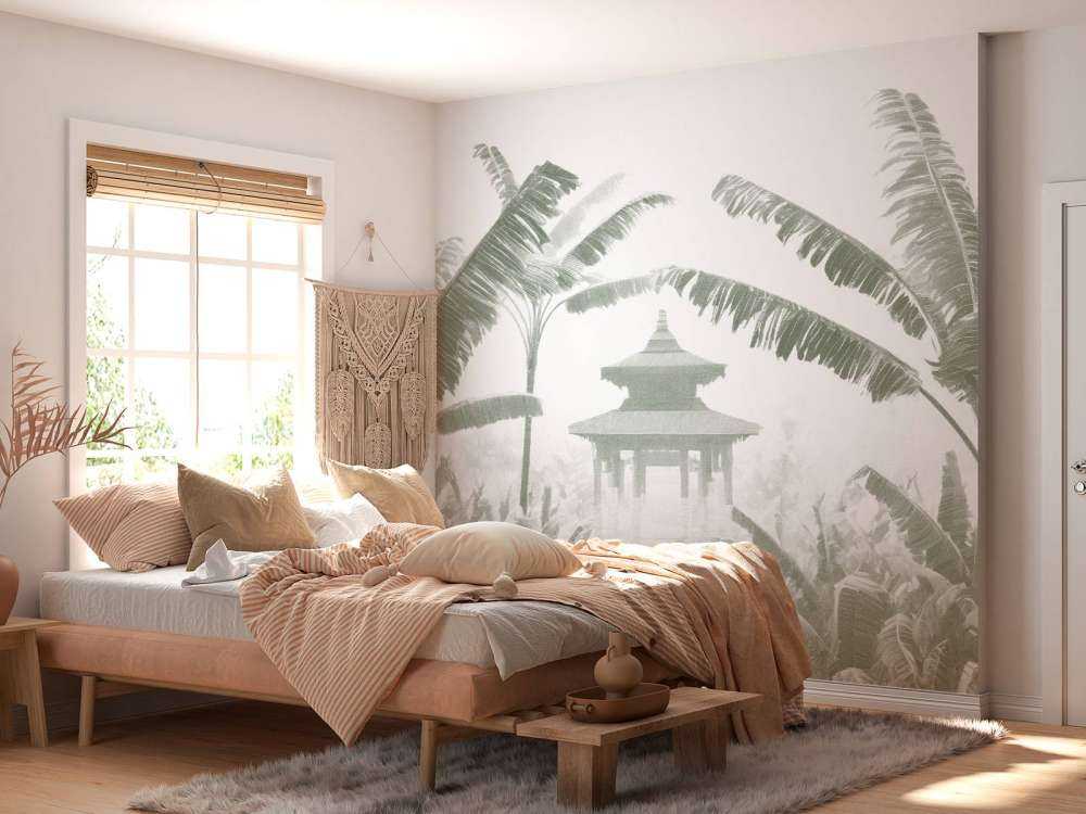 Misty Temple Garden, green