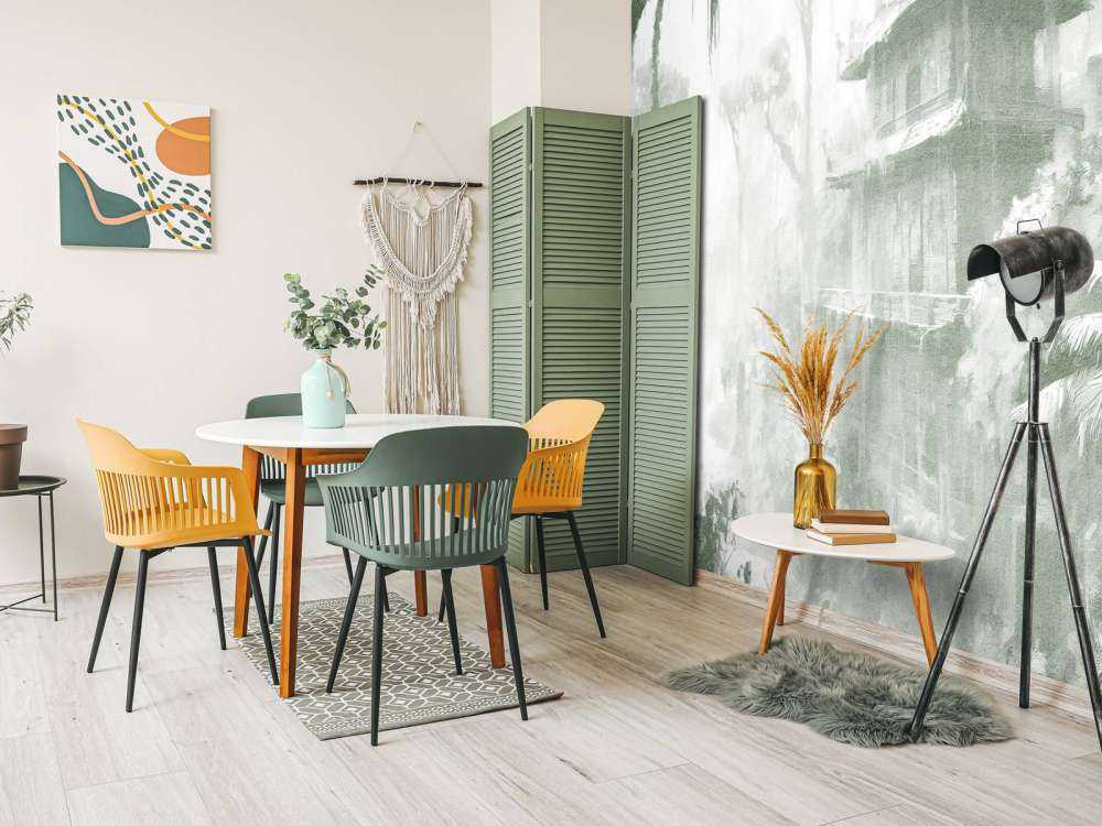 Hidden Hut in Misty Forest, green