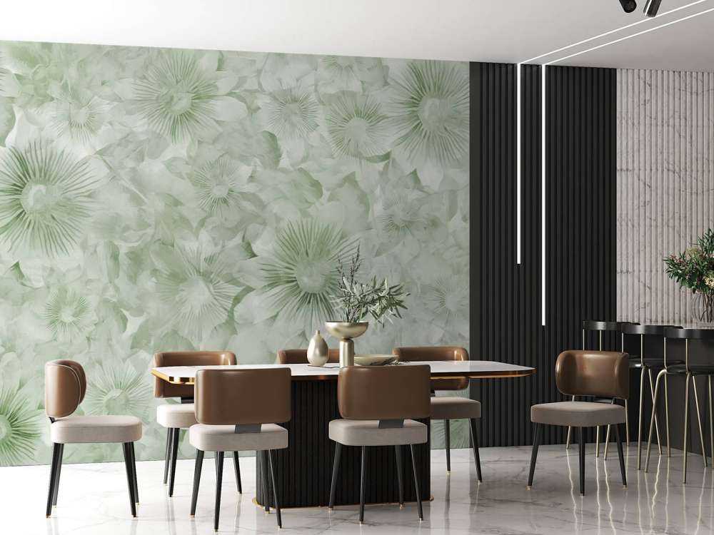 Botanical Watercolor Elegance Field Green