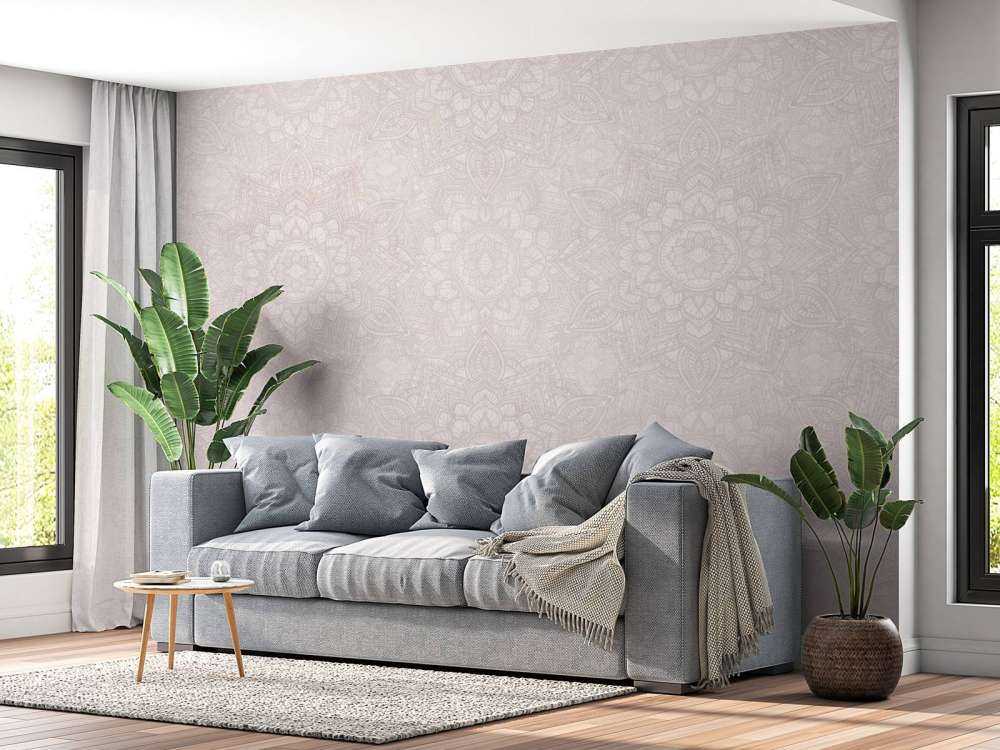 Boho Golden Mandala - blush pink