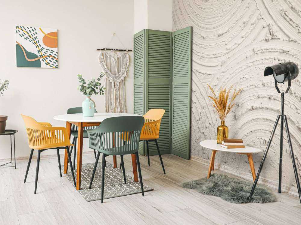 Zen circles coarse structure in linen