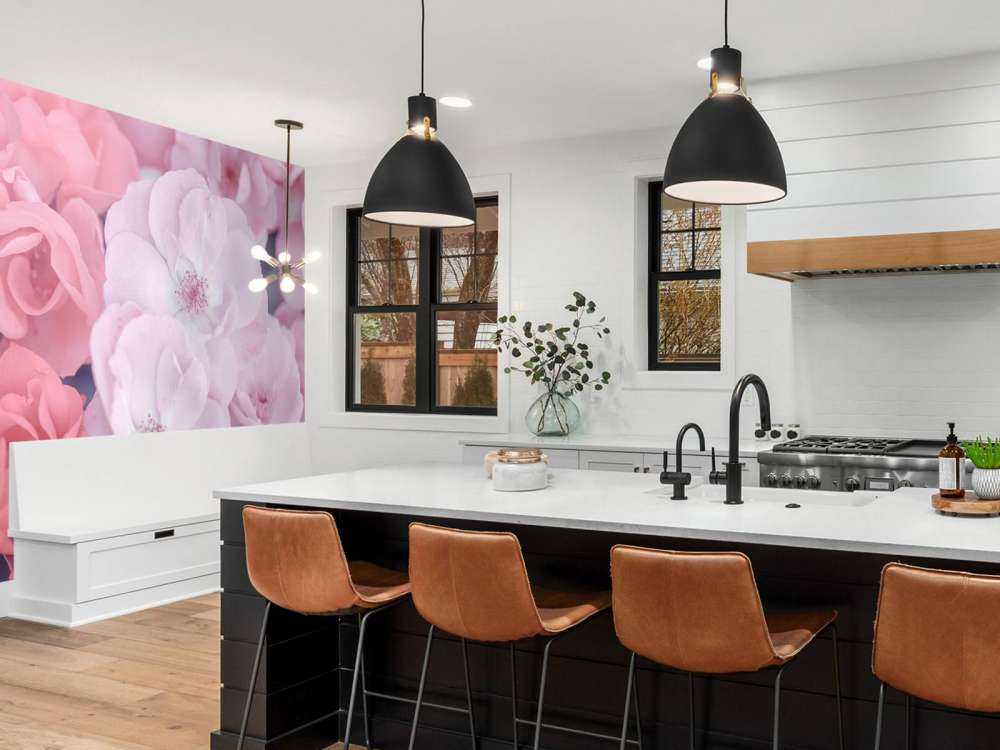 Pink clerical flowers