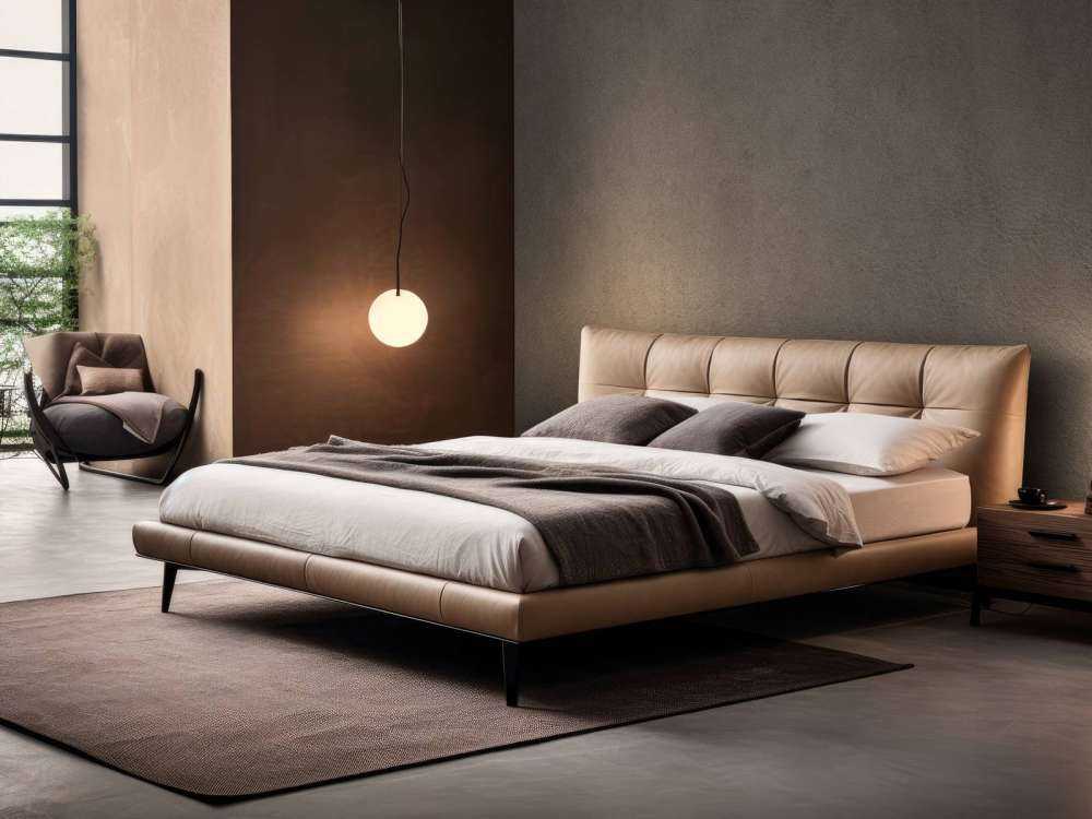 Taupe leather