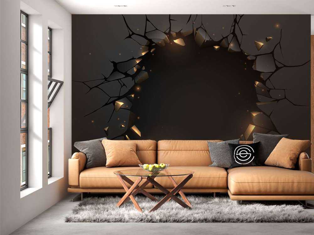 Black wall with hole
