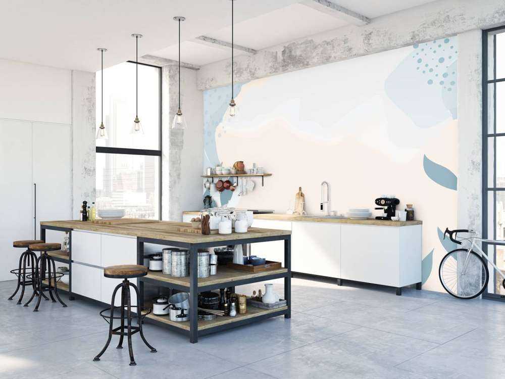 Panorama illustratie met planten