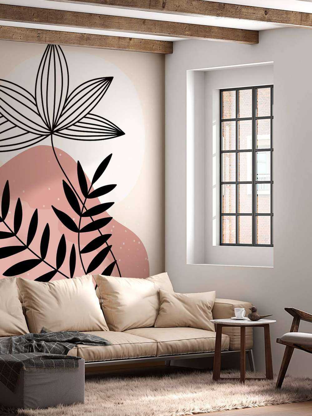 Minimalistische illustratie van planten