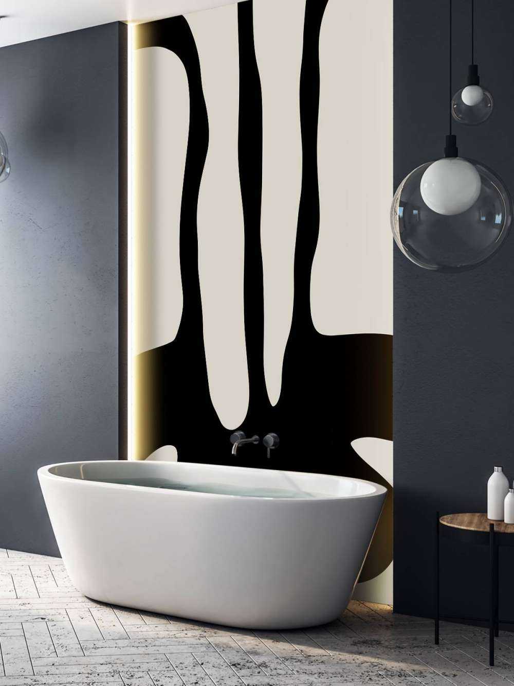 Abstracte vormen in zwart-wit