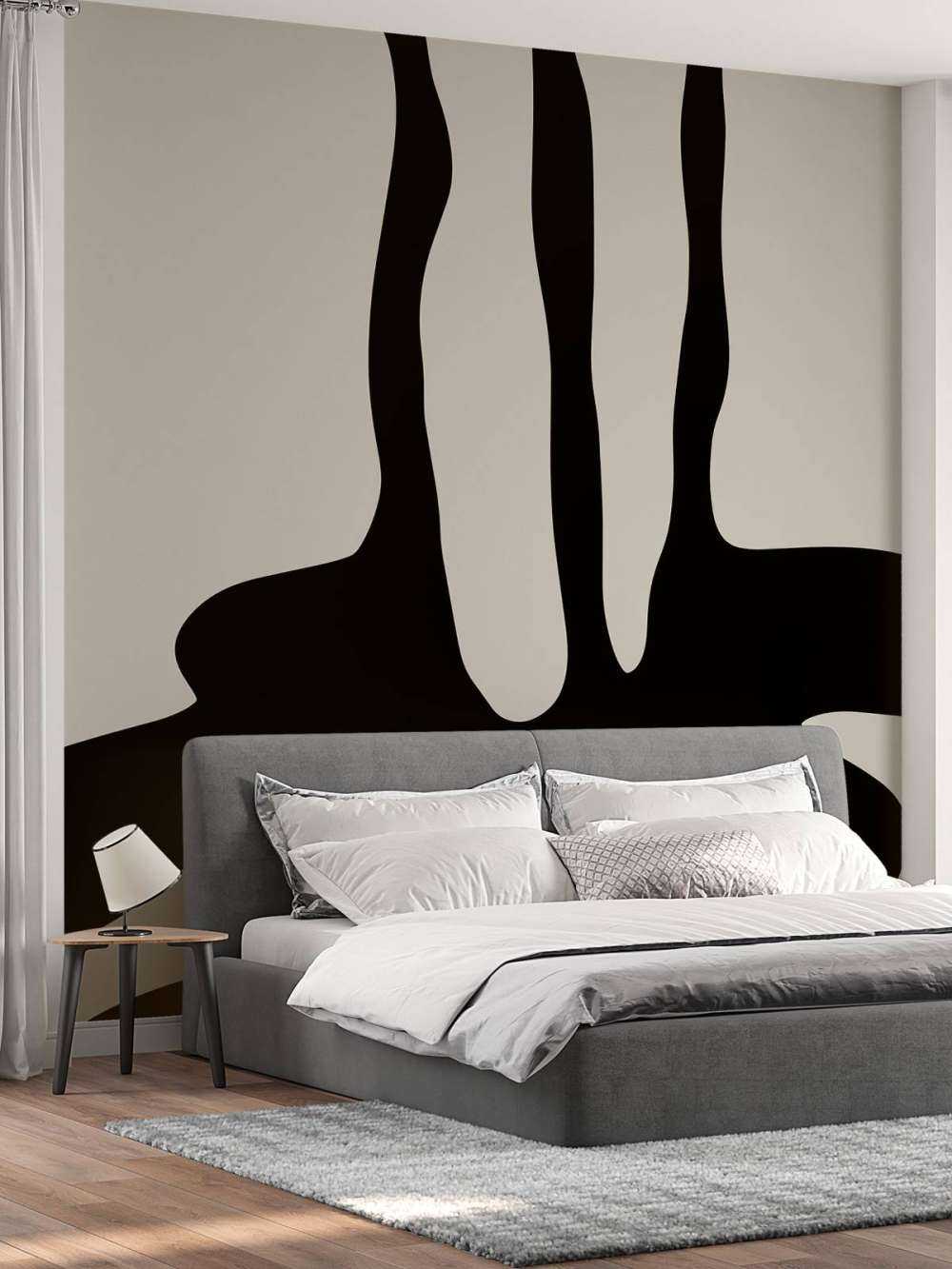 Abstracte vormen in zwart-wit