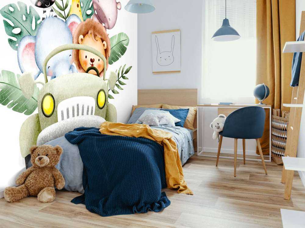 Safari animals in jeep