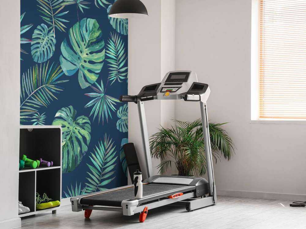 Palm leaves and monstera