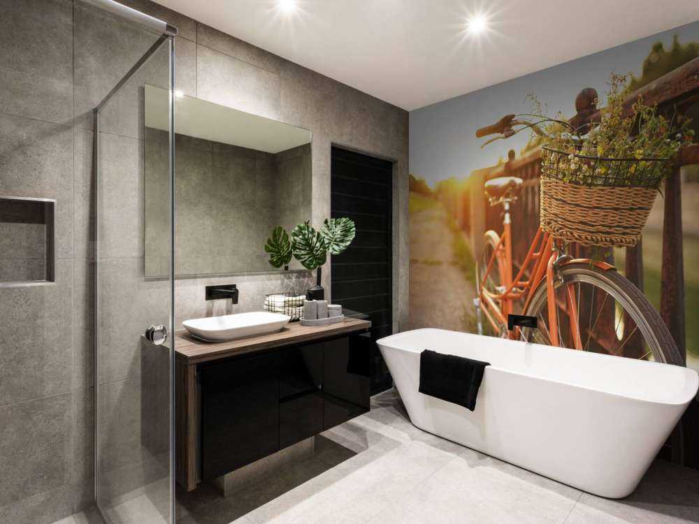 Red bike with basket