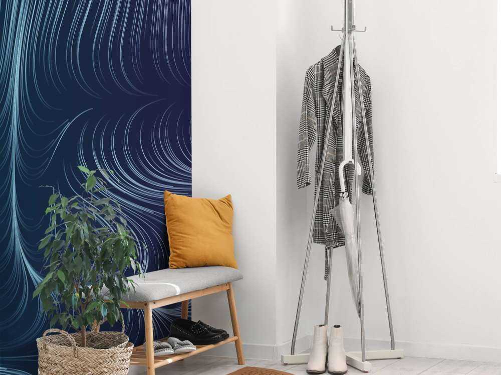 Blue illuminated lines