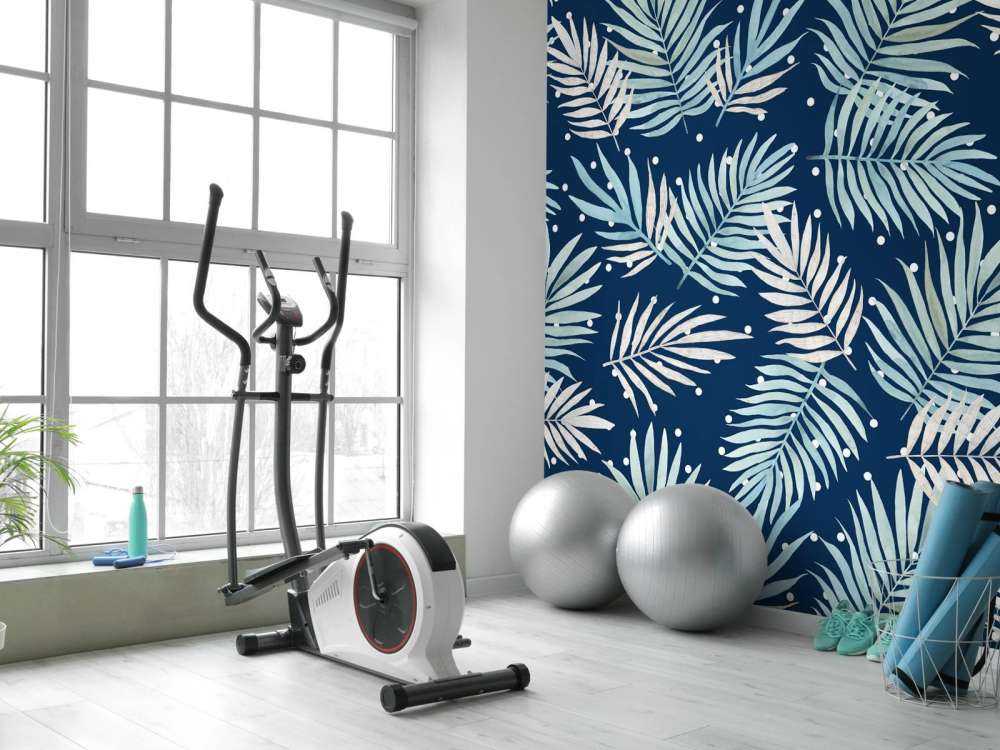 Pattern with tropical leaves