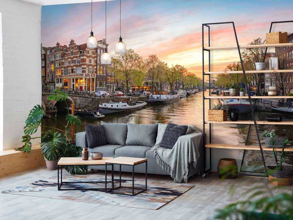 Zonsondergang in Amsterdam