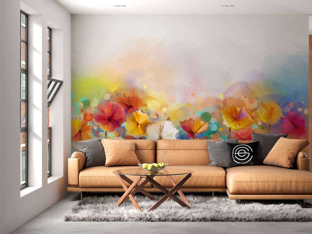 Gekleurde aquarel bloemen