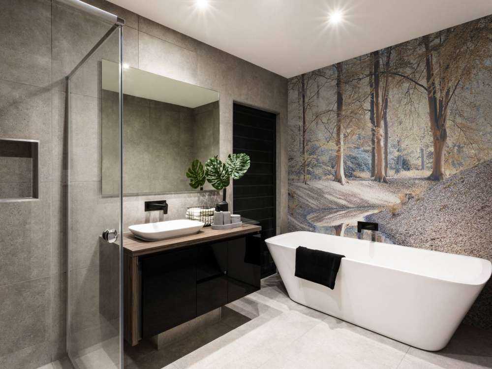 Stream in forest - pastel