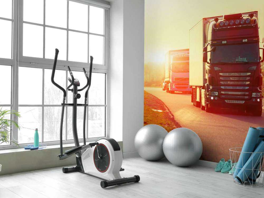 Trucks on a motorway