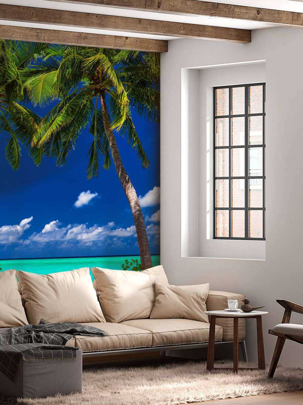 Palm trees on an island