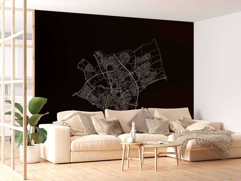 Map of Den Bosch, black