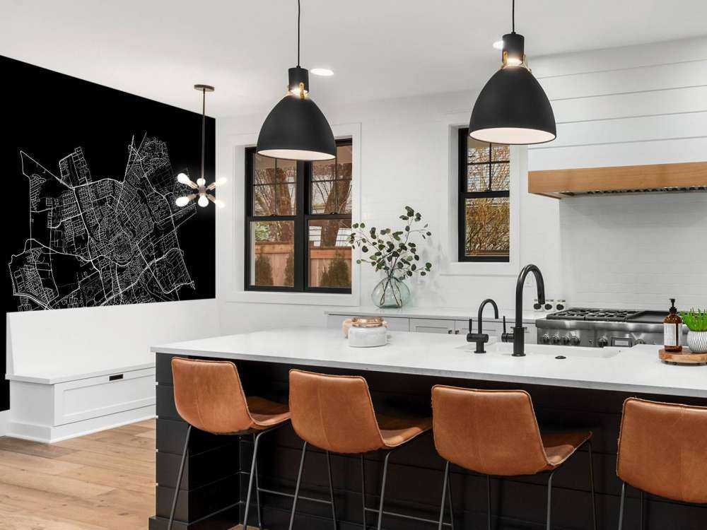 Map of Groningen, black