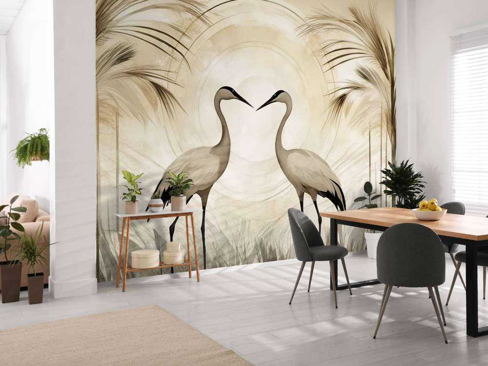 Cranes at Sunset Taupe