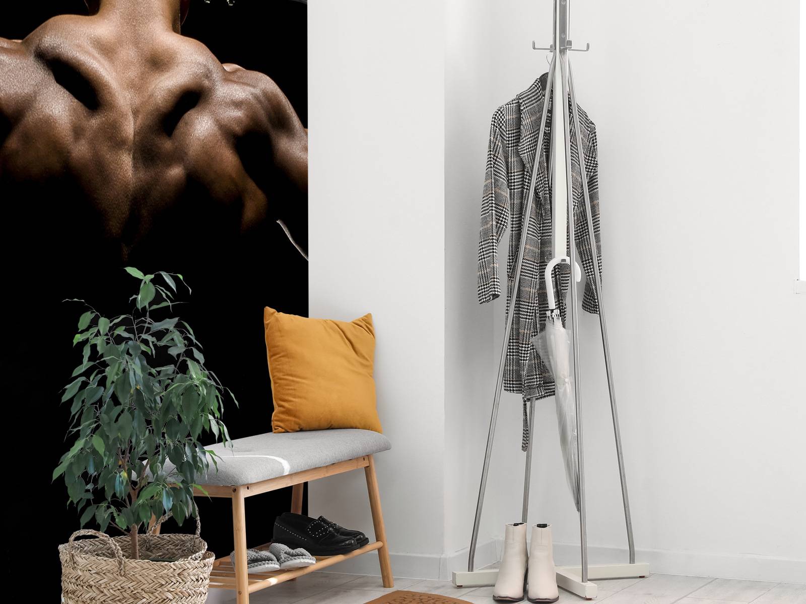 Man with a muscular back