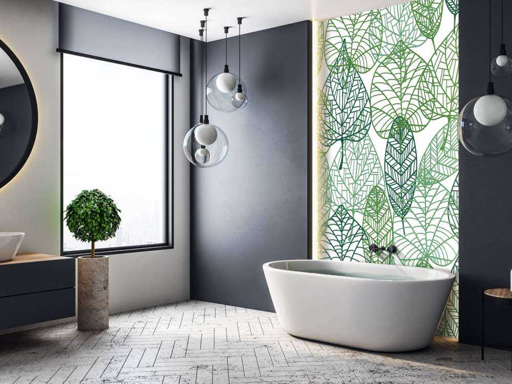 Openwork green leaves