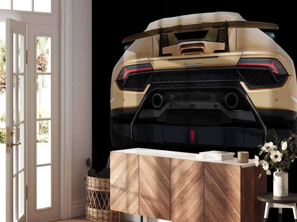 Lamborghini Huracán - Rear view, black