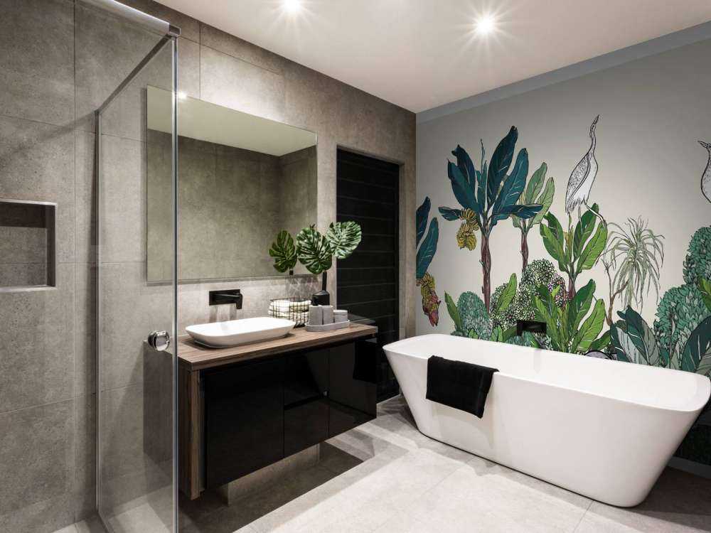 Jungle panorama with animals