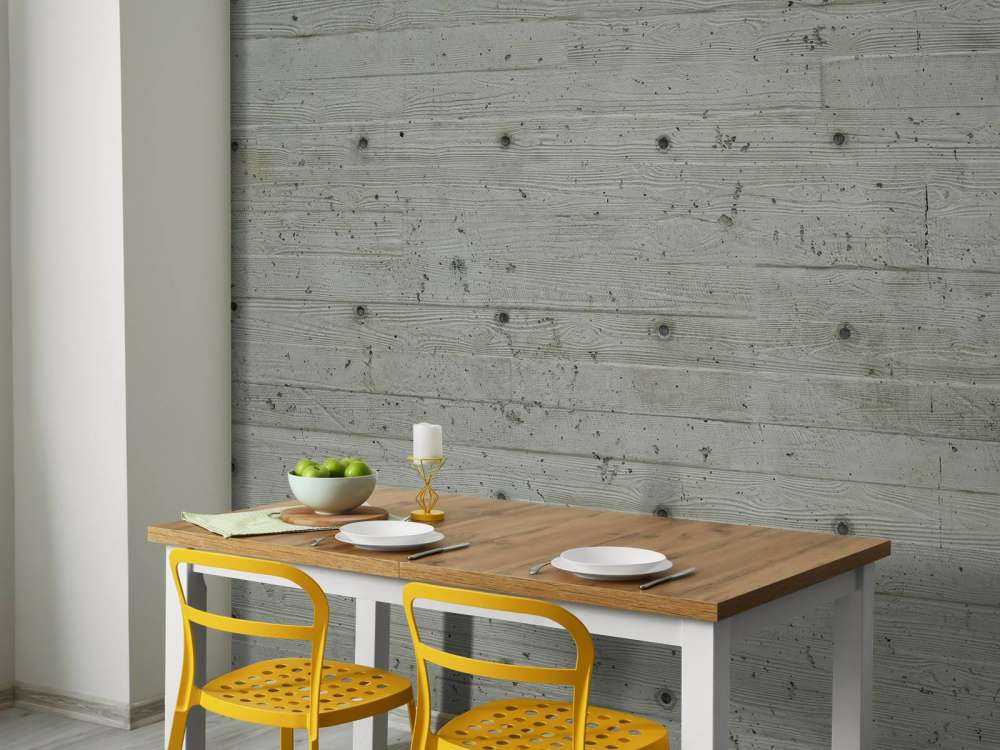 Concrete with wood look