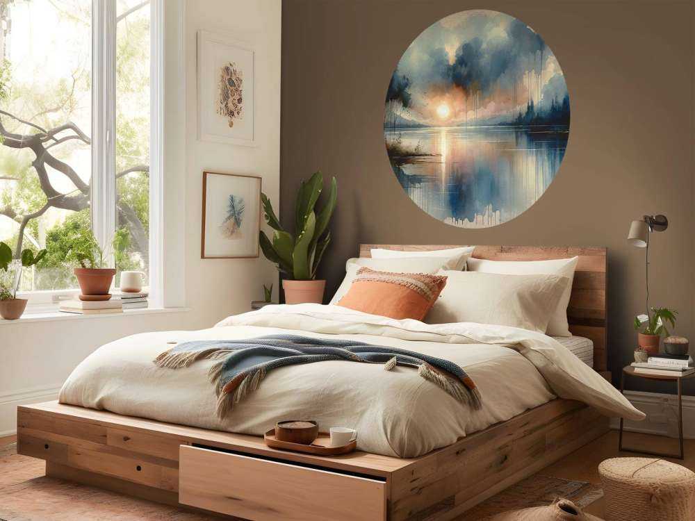 Watercolor Abstract Lake