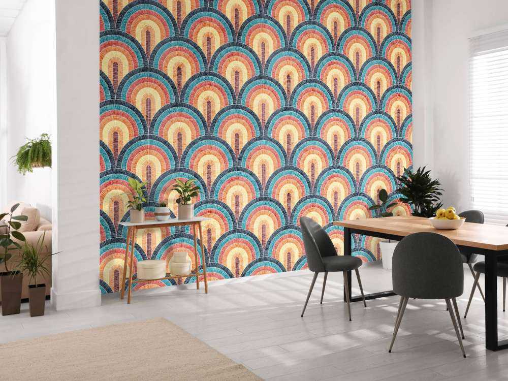 Wavy bohemian print
