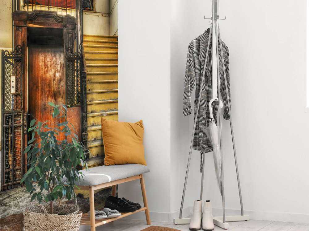 Abandoned hotel lobby