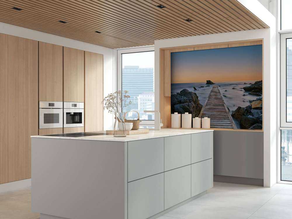 Jetty at rocky coast