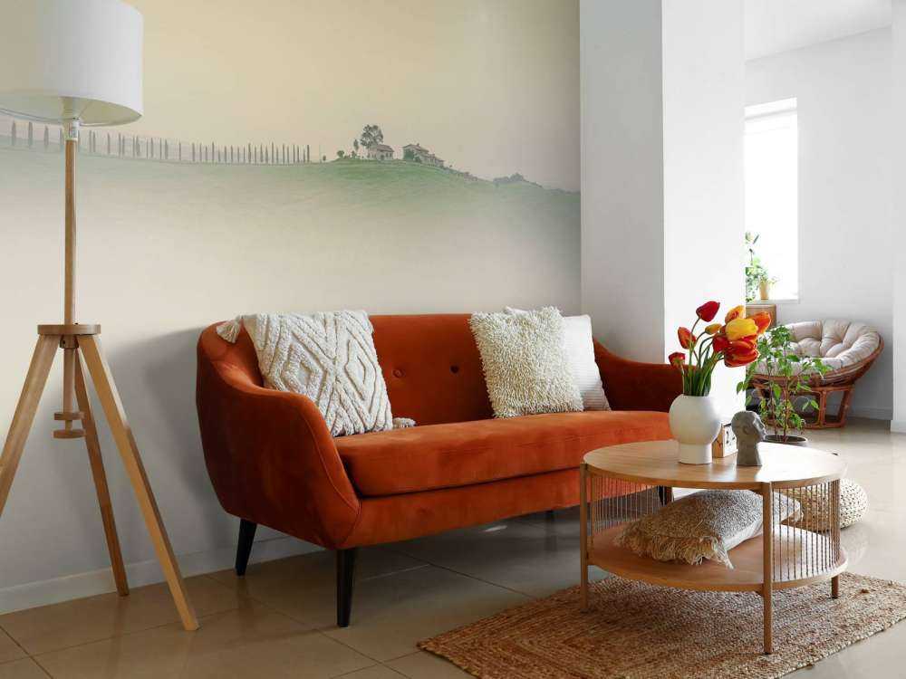 Foggy Italian landscape