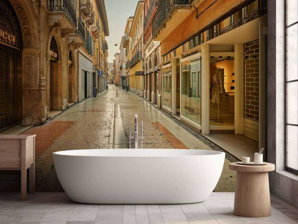 Shopping street in Italy