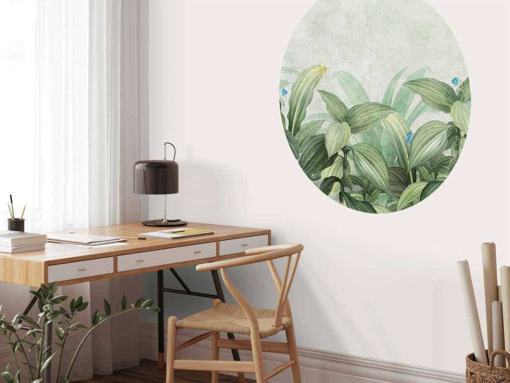 Motley grass with flowers